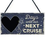 RED OCEAN CHALKBOARD Holiday Countdown Sign Days Until Our Next Cruise Home Decor