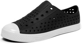 Mens Womens Quick Dry Garden Clogs Lightweight Breathable Slip-On Sneaker Beach Sandals Water Shoes Black