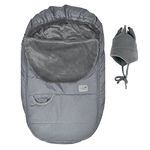 Perlimpinpin Baby Car Seat Cover – Grey Winter Outerwear for Babies