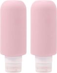 LYSAIMG 2Pcs Silicone Travel Bottle For Toiletries,Refillable Empty Travel Bottle,Leak Proof Squeeze,lightweight,200ml Empty Container for Liquid Shampoos,Soap,Lotion and more. (Pink)