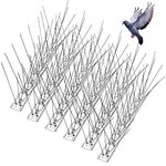 10 Feet Bird Spikes, Stainless Steel Bird Deterrent Spikes for Outside Repellent Pigeon, Crows, Woodpeckers and Rodent