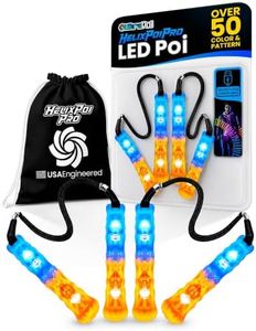 UltraPoi - HelixPoi Pro LED Glowstick Handles Set, Rechargeable Poi Flow