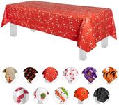 Grandipity Valentine's Day Tablecloth Rectangle (6 Pack) Heart Decor Premium Disposable Plastic Tablecloth 54 Inch x 108 Inch Rectangle Table Cover - Valentines Day Decorations & Valentines Day Decor