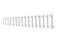 TEKTON Angle Head Open End Wrench Set, 16-Piece (10-27 mm) | WAE92002 | Made in USA