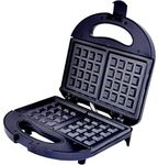 Homeberg Waffle Maker for Home| Makes 2 Square Shape Waffles| Non-stick Plates| Easy to Use with Indicator Lights (1 Year Warranty, Black) HWM629