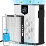 Smart Wifi Air Purifiers for Home, Large Room Up to 3000 Square Feet, DAYETTE Air Cleaner with Washable Filters, Air Quality Monitor, 4 Fans & Mode