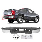 MBI AUTO - Steel Chrome, Complete Rear Bumper for 2007 2008 2009 2010 2011 2012 2013 Chevy Silverado & GMC Sierra 1500, GM1103147