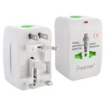 PremiumAV Europe/UK/US/China/India All In One Universal International Travel Adapter Plug Surge Protector