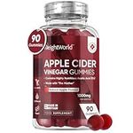 Apple Cider Vinegar Weight Loss Gummies with 'The Mother' 1000mg - 90 Vegan ACV Gummies - with Folic Acid, Chromium, Vitamin C, B12, B6, B9, Beetroot & Pomegranate Powder - ACV Tablets Alternative