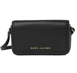 Marc Jacobs H107L01FA21 Groove Black With Gold Hardware Pebbled Leather Women's Mini Shoulder Bag, Black