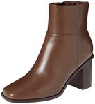 The Drop Women's Ibita High Heel Side-Zip Ankle Boot, Coffee Bean, 8