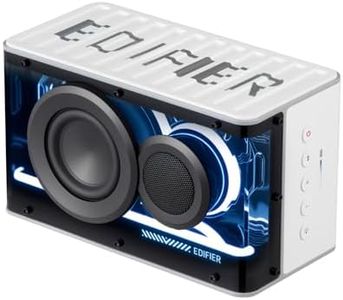 Edifier QD25 Bluetooth Speaker | Portable Desktop Audio, 25W (RMS) Dynamic Sound, Hi-Res Audio, Splendid Light Effects, 15H Playtime, Bluetooth 6.0, Wireless Stereo Pairing, White