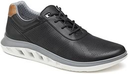 Johnston & Murphy Men s Activate U-Throat Shoe | Improved Traction | Lightweight Construction | Ventilated EVA Sole, Black Full Grain, 10.5