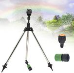 Tripod Automatic Rotating Sprinkler, Upgraded Automatic 360 Degree Rotating Tripod Sprinkler for Lawn/Yard/Garden, Telescoping Tripod Sprinkler for Yard Large Area