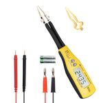 HoldPeak Digital SMD Tweezer 990C Tester, 6000 Counts Handheld Resistance Capacitance LCR ESR Multimeter with Spare Test Pins (Battery Included)