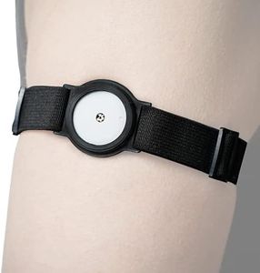 DiaBrothers Freestyle Libre 2 - Supporto di fissaggio con cinturino regolabile, supporto: nero, cinturino: nero, misura: S (15-25 cm)