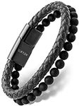 RTZN® Black Leather Bracelet for Me