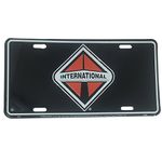 International Black Background License Plate