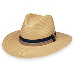 Wallaroo Hat Company – Men’s Turner Fedora – Wide Brim Straw Hat with UPF 50+ Sun Protection for Summer and Outdoors, Camel, Large