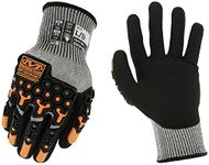 Mechanix Wear: ANSI A4 Cut Resistant Nitrile Coated SpeedKnit M-Pact Heavy Duty Work Gloves - Touch Capable, D3O Technology,Tungsten Construction, High Abrasion Resistant (Gray, Medium)