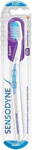 Sensodyne expert toothbrush Soft with 20 x slimmer bristle tips & tongue cleaner - 2 ct Blister Pack of 1 - Comparable to Sensodyne Precision toothbrush
