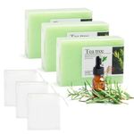 3 PCS Tea Tree Antifungal Soap Bar, Tea Tree Oil Soap for Face Body Hand - Fights Acne, Relieves Fungal Skin, Controls Oil, Clears Pores, Prevents Breakouts, Soothes Fresh Skin (3, Green)