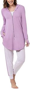 PajamaGram Womens PJs Sets Soft - Cute Women Pajamas, 3-Piece, Lavender, Medium