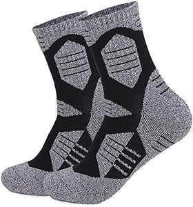 Wonewin 2 Paires Homme Femme Chaussettes Multi-Performance Wicking Anti-Ampoules pour Les Sports de Plein air randonnée Trekking Camping Backpacking Running Fitness (Noir, XL)