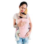 POLKA TOTS 6 In 1 Baby Carrier With Detachable Hip Seat,Convertible Cushioned Toddlers Carry Bag With Strong Back & Lumbar Support,Adjustable Soft Kangaroo Waistbelt For 3 To 36 Months Infants (Pink)