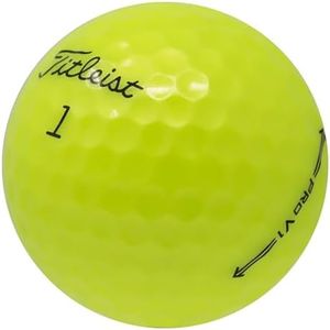 LostGolfBalls 48 Recycled & Used Pro V1 Yellow 2021 for Titleist Golf Balls, Mint Condition, AAAAA Quality for Titleist Golf Balls