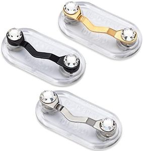 Readerest Magnetic Holders for Glasses, Magnet Pin, (Crystal model of Gold, Black and Stainless), Eyeglass magnets for women and men, Name Badge Holder, Pins onto your shirt to keep your glasses safe