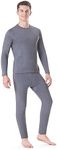 Rocky Thermal Underwear for Men, Heavyweight & Midweight Long Johns Base Layer, Shirt and Pants Set, Fleece, Melange Charcoal Grey - [Standard Weight], 4X-Large