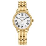 Citizen Ladies' Eco-Drive Classic Coin-Edge Watch, 3-Hand, Gold Tone, 5 Inches