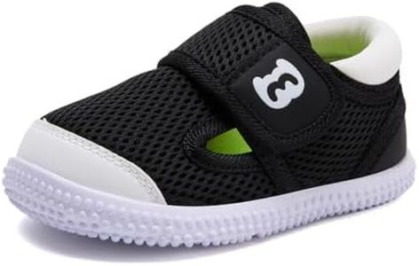 BMCiTYBM Baby Walking Shoes Girls Boys Mesh First Infant Sneakers 6 9 12 18 24 Months Black Size 18-24 Months Toddler