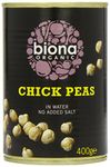 Biona Organic Chick Peas 400 g (Pack of 12)