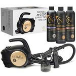 Norvell Sunless Kit - M1000 Mobile HVLP Spray Tan Airbrush Machine + 8 oz Tanning Solutions in 'Tuscan Plus', Venetian and Dark + Norvell Training Program