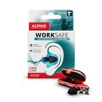 Alpine WorkSafe Construction Earplugs for Adult - Reusable Ear Protection for Work & DIY - Comfortable Hypoallergenic Filter for Noise Reduction - 23dB - With Safety Cord