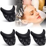 Geetery 4 Pcs Salon Shampoo Bowl Neck Rest Silicone Neck Rest Cushion Soft Non Slip Shampoo Bowl Sink Bath Tub Pillow with Suction Cups for Barber Shop Salon Hair Washing Spa Basin Tool