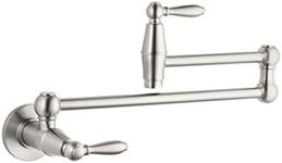 Pfister Port Haven Pot Filler Faucet, Wall Mounted Kitchen Faucet, Stainless Steel GT533TDS