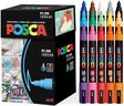 Uni-Posca Paint Marker Pen - Medium Point - Set of 15 (PC-5M 15C) Packing may vary