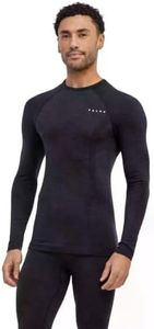 FALKE Men's Wool Tech. Longsleeved Base Layer Top, Thermal Breathable Quick Dry, Black (Black 3000), XL, 1 Piece