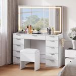 DWVO Vanity with LED-Lit Mirror & E
