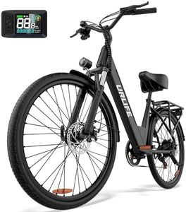URLIFE 26" Electric Bike for Adults, Mountain Bike with LCD Display, 36V 13AH Removable Battery 250W Powerful Motor, 7-Speed Derailleur 80KM Max Range Ebike Commute MTB BLACK