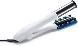 InStyler Max Prime Wet To Dry 1.25" White 2-Way Professional Tourmaline Ceramic Rotating Iron with Ionic Bristles - Dry, Straighten, Style & Curl Hair - Four Heat Settings - Automatic Shut Off