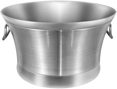 BARsics Large 6-Gallon Double Wall Stainless Steel Insulated Beverage Tub for Parties