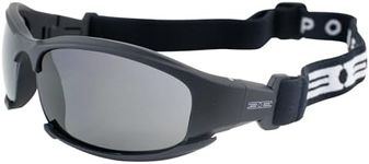 Epoch Hybrid Padded Motorcycle Sunglasses Goggles Black Frame Smoke Lens