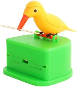 BBEUU Creative Birds toothpick box, Small Bird Lovely Automatic Toothpick Holder, colibri Toothpick Dispenser, fun and practical, toothpicks dispense with a gentle press