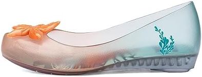 Mini Melissa Ultragirl Disney Little Mermaid II Flats for Girls, Clear/Orange/Green, 2