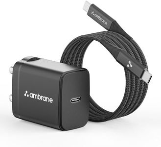 Ambrane 25W Mobile Charger Adapter Charging Cable | Fast Charging for Samsung Smartphones, iPhone 15/14/13/12/11/X & Pro Series & Other Type-C Devices (Charge 25, Black)