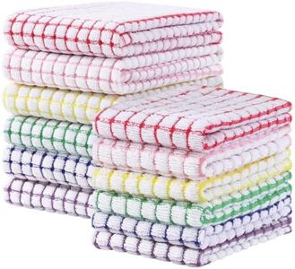 Kitinjoy 12 Pack Dishcloths and Kitchen Towels Sets, Mixed Colors